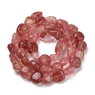 Natural Strawberry Quartz Beads Strands G-P497-01E-06-1