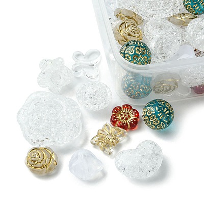 100Pcs 10 Style Acrylic Beads Sets OACR-FS0001-47-1