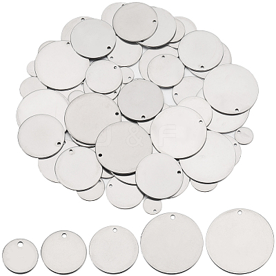 100Pcs 5 Styles 304 Stainless Steel Pendants STAS-SC0008-29-1