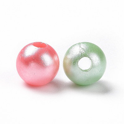 Imitation Pearl Acrylic Beads X-OACR-E013-29B-1