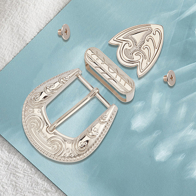 Belt Zinc Alloy Buckle Sets FIND-GF0009-33-1