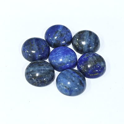 Dyed Natural Lapis Lazuli Gemstone Dome/Half Round Cabochons G-J330-06-16mm-1