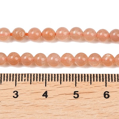 Natural Sunstone Beads Strands G-G342-A01-4.5mm-1