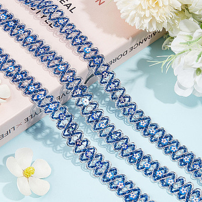 Waved Paillette Lace Trims OCOR-WH0070-13A-1