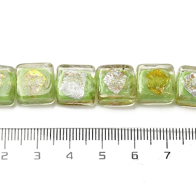 Handmade Gold Foil and Silver Foil Lampwork Beads FOIL-C001-01A-10-1