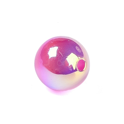 Rainbow Iridescent Plating Acrylic Beads LS-FIND-B077-01E-1