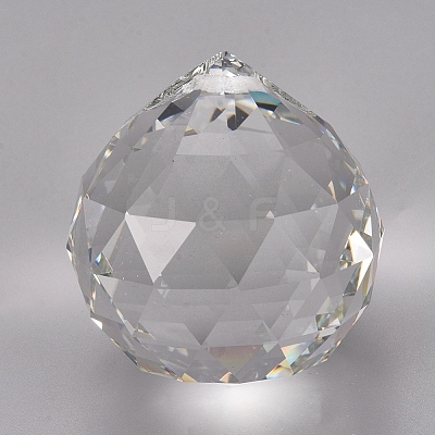 Transparent K9 Glass Pendants GLAA-WH0015-35C-1