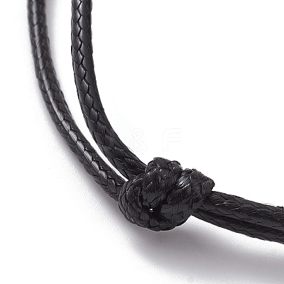 Sport Theme Acrylic Braided Bead Bracelet with Waxed Polyester Cords BJEW-JB10152-1