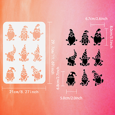 Plastic Drawing Painting Stencils Templates DIY-WH0396-238-1