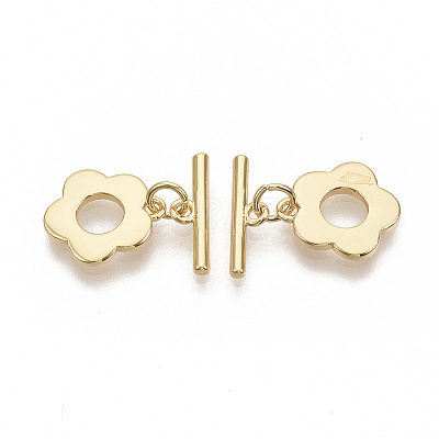 Brass Toggle Clasps KK-T051-23G-NF-1
