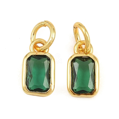 Brass Pave Cubic Zirconia Charms CU-CBA3D67-12G-1