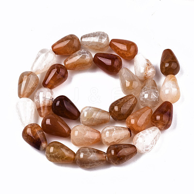 Natural Crackle Agate Beads Strands G-T131-32-1