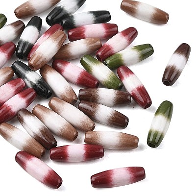 Opaque Acrylic European Beads OACR-Z036-04E-1