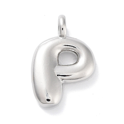 Rack Plating Brass Balloon Letter Pendants LS-KK-C050-01P-P-1
