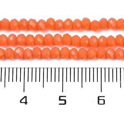 Opaque Solid Color Glass Bead Strands GLAA-F078-A03-1