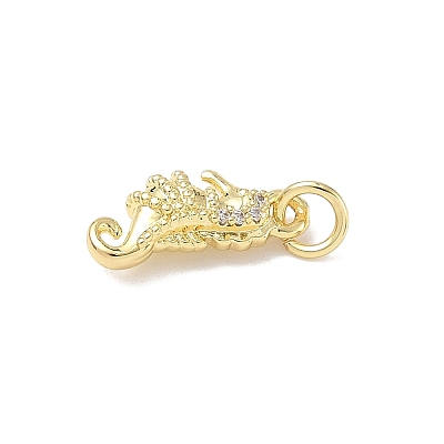 Brass Micro Pave Cubic Zirconia Charms ZIRC-I356-13G-03-1