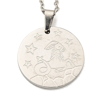 Non-Tarnish Constellation Pendant Necklaces NJEW-S422-04P-10-1