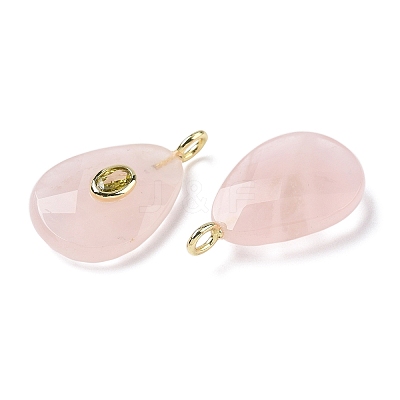 Natural Rose Quartz Pendants G-I391-04G-01-1