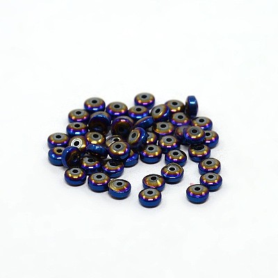 Electroplate Non-magnetic Synthetic Hematite Beads Strands G-J216C-03-1
