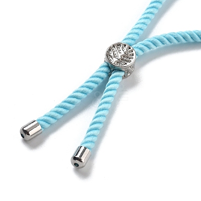 Twisted Nylon Cord Silder Bracelets DIY-B066-03P-13-1