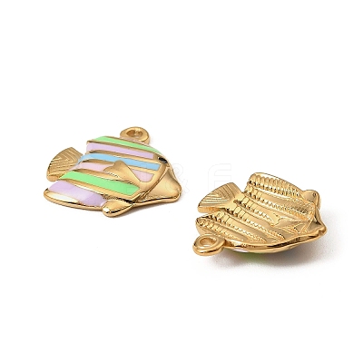 304 Stainless Steel Enamel Pendants STAS-T068-78B-02-1