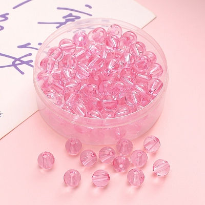 50Pcs Transparent Acrylic Beads PW-WG86E14-07-1