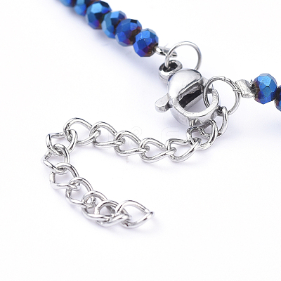 Electroplate Glass Beaded Necklaces NJEW-JN02793-1