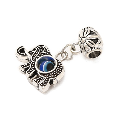 Tibetan Style Alloy Resin Pendants FIND-Z063-05AS-1