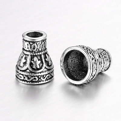 Tibetan Style Cone Alloy Bead Caps PALLOY-I112-10AS-1