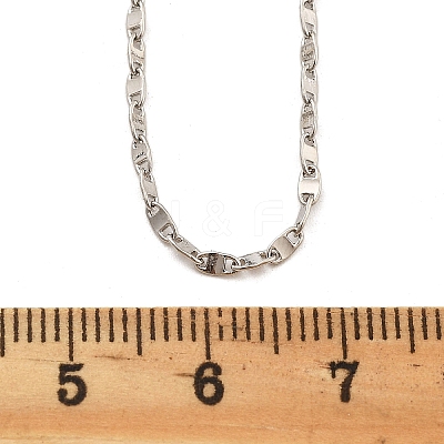 Brass Link Chain Necklaces for Women NJEW-D302-46P-1