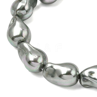 Electroplate Opaque Glass Imitation Pearl Beads Strands EGLA-K063-01A-1