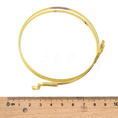 Alloy Upper Arm Open Cuff Bangles for Women BJEW-U037-01B-G-1