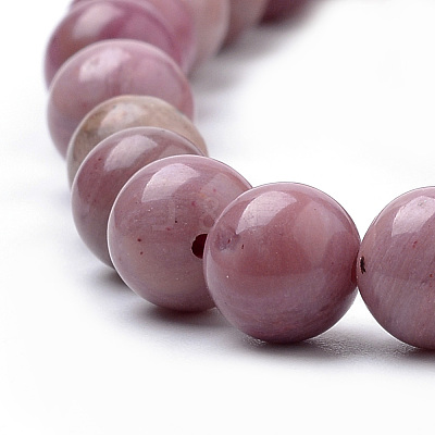 Natural Rhodonite Beads Strands X-G-S259-08-6mm-1