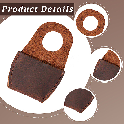 2Pcs Cowhide Thumb Protector for Woodwork Carving AJEW-CL0005-88-1