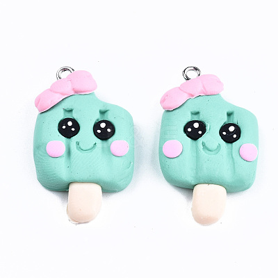 Handmade Polymer Clay Charms X-CLAY-T016-63-1