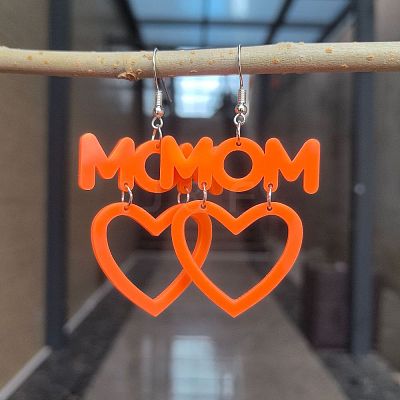 Mother's Day Acrylic Dangle Earrings WGE1768-02-1