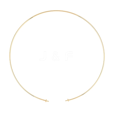 Brass Chocker Necklace Making KK-P354-01G-1