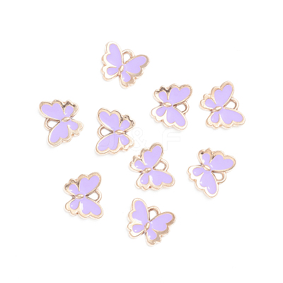 Light Gold Plated Alloy Enamel Charms ENAM-WH0047-41C-1