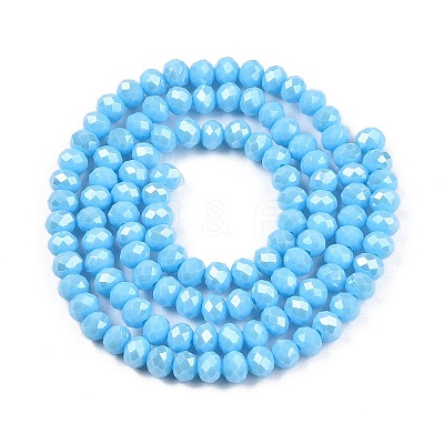 Electroplate Glass Beads Strands EGLA-A044-P4mm-A08-1