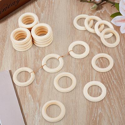 Unfinished Schima Wood Rings for DIY Accessories WOOD-WH0002-65A-1