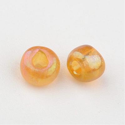 Transparent Rainbow Colours Round Glass Seed Beads X-SEED-A007-4mm-162B-1
