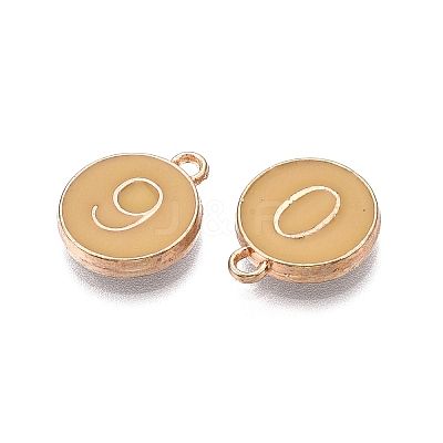 Light Gold Plated Alloy Enamel Charms ENAM-T010-07G-1