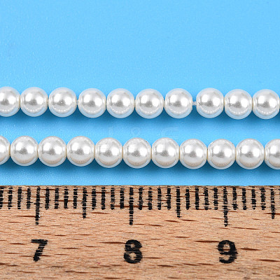 Baking Paint Pearlized Glass Pearl Bead Strands HY-N002-3mm-A11-1