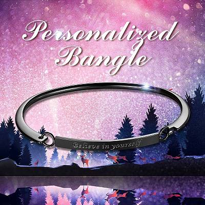 Fashion Engraved Brass Inspirational Bangle JB247D-1