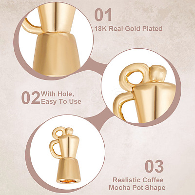 16Pcs Brass Charms KK-GO0001-51-1