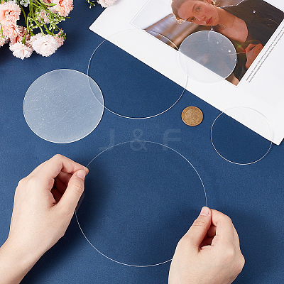 16Pcs 4 Styles Acrylic Plates AJEW-OC0005-32-1