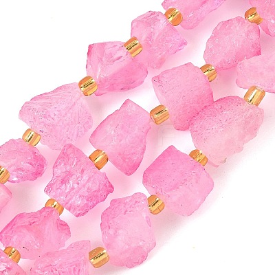 Raw Rough Natural Quartz Crystal Beads Strands G-Z131-J01-11-1