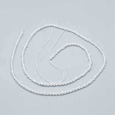 Natural Rainbow Moonstone Beads Strands G-D0003-E91-3MM-1
