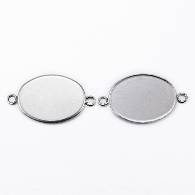 304 Stainless Steel Cabochon Connector Settings STAS-H394-01P-01-1