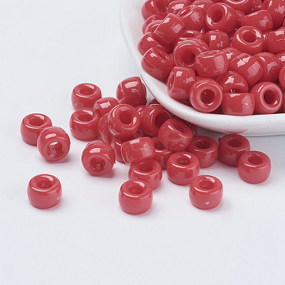 Christmas Theme Opaque Acrylic European Beads PL338-M1-1
